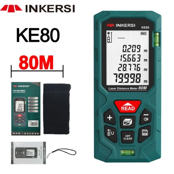 e71c7e5e9b2ff87c INKERSI Rangefinder Digital Tape Measure 40M/70M/120m High Precision Laser Distance Meter Roulette Range Finder No Battery