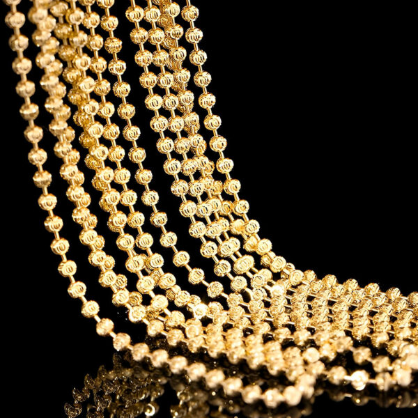 e71fb9d65284f8f7 MIQIAO Sterling Sier Italian Necklaces For Women Jewelry Ball Diamond Cutting Chain Female Necklace Long 40 45 50 55 60CM