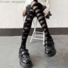 Socks Hosiery Japanese Cross Belt Black Pantyhose JK White Silk Thin Spring and Autumn Stock Z230810