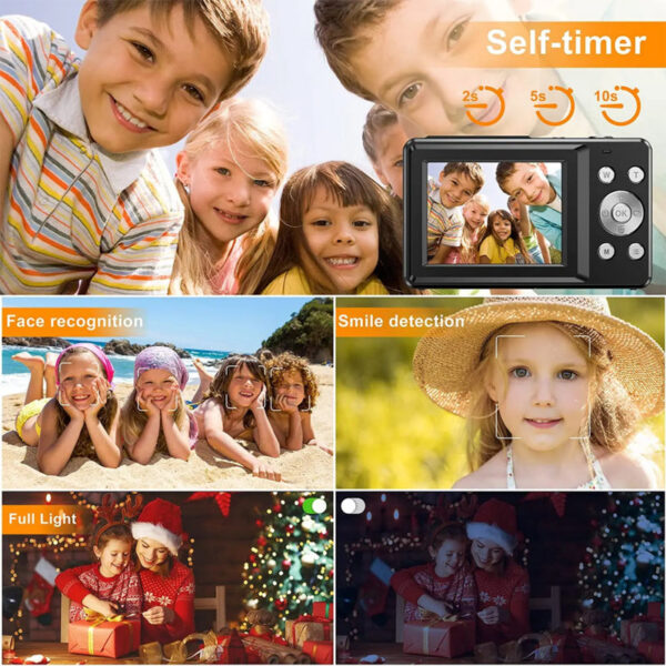 e72e945c8d3498c2 HD 1080P 2.4 inch digital Rechargeable with 16x Zoom Compact 44MP Cameras for kids Beginner Camera