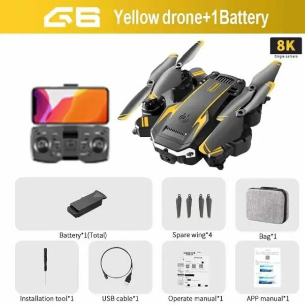 e74b0a4f7e4d3eef MiJia G6 Drone 5G 8K Professional HD Aerial Photography Omnidirectional Obstacle Avoidance GPS Quadcopter Distance 5000M