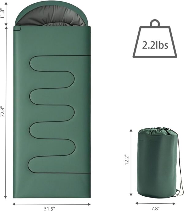 Wind Tour 3 Season Lightweight Waterproof Sleeping Bag Indoor & Outdoor for Hiking Backpacking Camping Traveling