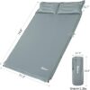 Ubon Doppelte Selbstaufblasende Schlafmatten Isomatte Aufblasbare Matratze für 2 Personen 3,6cm Luftmatratzen und leichtes Campingbett