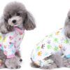 e7569fb9a8113423 2-Pack Dog Clothes Dogs Cats Onesie Soft Dog Pajamas Cotton Puppy Rompers Pet Jumpsuits Cozy Bodysuits for Small Dogs and Cats