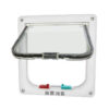 e757261d0df80bdb 4 Way Lockable Dog Cat Kitten Security Flap Door Puppy Gate ABS Plastic Animal Small Pet Supplies Products