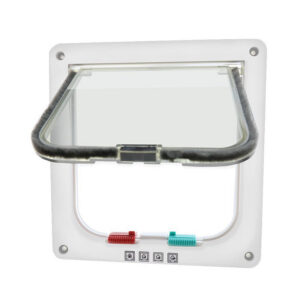 4 Way Lockable Dog Cat Kitten Security Flap Door Puppy Gate ABS Plastic Animal Small Pet Supplies Products
