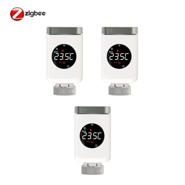 e7657353d71192e5 MOES Tuya Smart Wifi/ZigBee Thermostatic Radiator Valve TRV Programmable App Remote Temperature Controller with Alexa GoogleHome