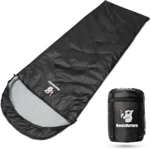 e792ff15b414ad40 NexusNurture Sleeping Bags for Adults - Warm & Lightweight Envelope Compact Sleeping Bag, Watrerproof Indoor & Outdoor Use for Camping, Hiking and Backpacking