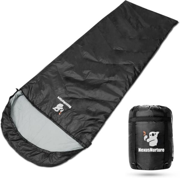 e792ff15b414ad40 NexusNurture Sleeping Bags for Adults - Warm & Lightweight Envelope Compact Sleeping Bag, Watrerproof Indoor & Outdoor Use for Camping, Hiking and Backpacking