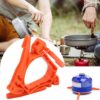 Gas Tank Bracket Outdoor Folding Outdoor Camping Gas Tank Bracket Bottle Shelf Camping Canister Stand Holder Tool Folding Burner Stand Outdoor Accessories