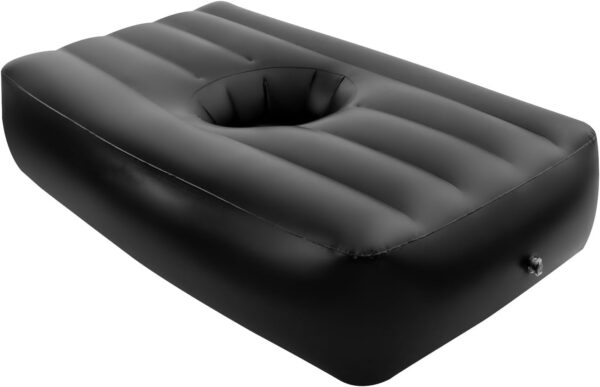 e7b0a080edee9503 BBL Air Mattress with Hole, 72x17in Post-Surgery Inflatable Bed with Electric Pump, Brazilian Butt Lift Recovery, Swimming Pool Floating Bed for Camping Traveling Hiking (Black)