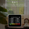 9 In 1 Air Quality Monitor CO2 Meter CO TVOC HCHO PM2.5 PM1.0 PM10 Temperature And Humidity Measurement Carbon Dioxide Detector