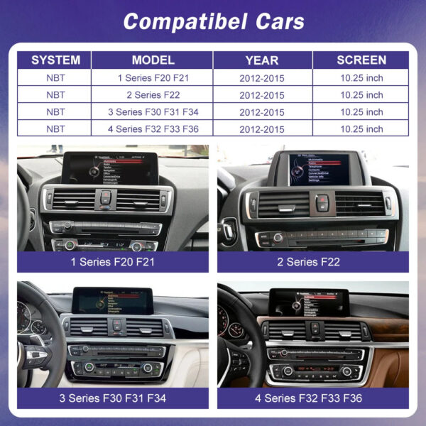e7dcc3e13bf0a517 1920*720 Multimedia Touch Screen For BMW 1/2/3/4 Series F20/F21/F22/F30/F31/F33/F34/F36 Android Auto NBT System Wireless Carplay