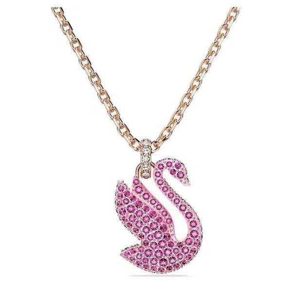e7dd3053ae313fc2 Sier Pattern Pendant Necklace Swan Sticky with Fine Diamonds