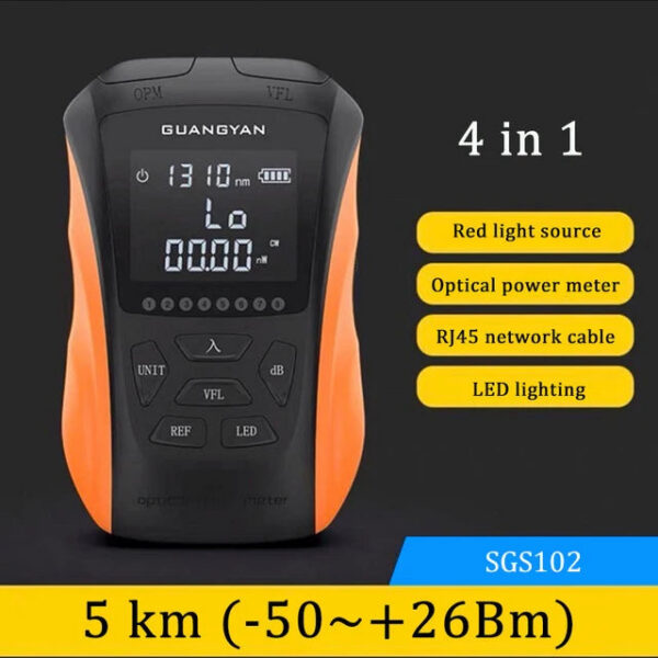FTTH Tool Fiber Optic OPM Optical Power Meter Visual Fault Locator VFL 5/15km RJ45 Tester Cable Tracker Mini Red Fiber Pen