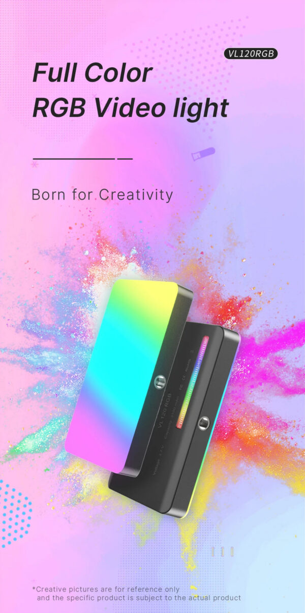 e7e8c11858d574aa Ulanzi VL120 RGB Camera Video Light Mini Portable 3100mAh Photography Lighting Smartphone Vlog Fill Light RGB Video Light