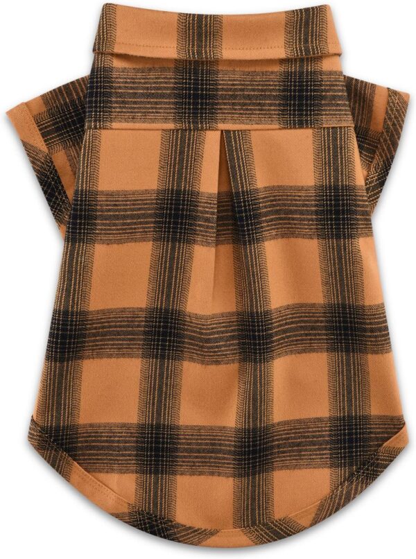 Koneseve Dog Shirt Plaid Dog Clothes for Small Dogs Boy Girl Cat Clothes Soft Puppy Outfit Adorable Pet T-Shirts Kitten Grid Costume Apparel Thanksgiving Christmas Clothing ( Yellow; L/Large )