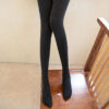 e7f5fcd9ceb04573 Women's Leggings Xgotth Lengthened Oatmeal Pantyhose For Women Brown Coffee Spring Stepped On The Feet Pants Autumn Winter Plush Wear