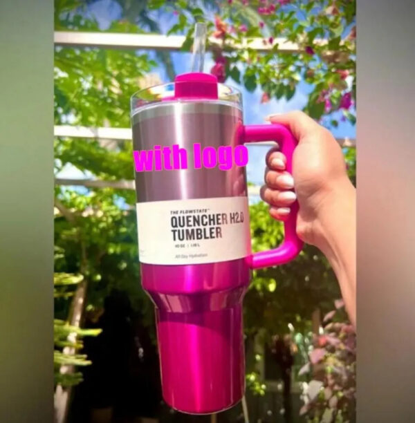 US stock Water Bottles Starbcks Winter 1:1 Target Red Tumblers Cosmo Pink Flamingo Mugs H2.0 Replica 40oz Cups With Silicone Lid and Straw Car GG0222
