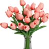 e8048c347ce06800 IPOPU Real Touch Purple Tulips 24PCS Artificial Flowers for Decoraion Fake Tulips Light Purple Flowers Floral Arrangements Artificial Faux Tulips Decor for Table Home Kitchen Decor (Light Purple)