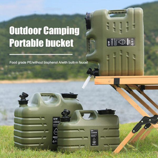 e806b76eae563688 11L Bucket Large Capacity Portable Drinking Water Canister with Detachable Faucet No Leakage for Outdoor Travel Driving