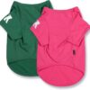 e80e8d2f23bbd9d2 Koneseve Dog Shirts Soft Cotton Dog Clothes Stretchy T-Shirt for Small Medium Large Dogs Cat Shirt Breathable Puppy Outfit Kitten Apparel Pet Pullover Tee Blank Basic Sweatshirt 2-Pack Blue & Red 5XL