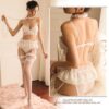 TOMORI Womens Sexy Cosplay Lingerie Set Ruffle Baby Doll Teddy Outfit Bra and Pantie Nightie with Choker