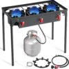 SKOK High Pressure 1/2/3 Burners Propane Camping Stove, Propane Burners for Outdoor Cooking