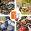 Camping Gas Stove, Portable Windproof Backpacking Stove Cooking Stoves 3000W Camping Stoves with Carry Box for Outdoor Cooking Hiking Travelling Fishing Picnic Trekking