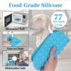 Licking Mat for Dogs Cats 2 Pack, Dog Peanut Butter Lick Pad with Strong Suction Cups for Calming, Reduce Anxiety Boredom (Blue & Green)