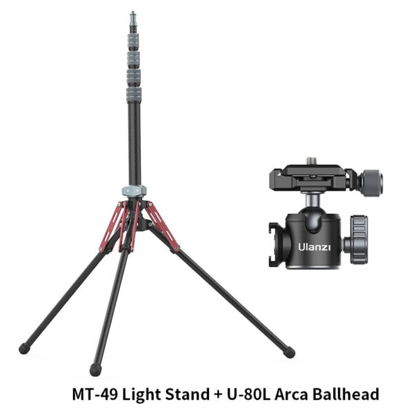 e84df05cc9a08610 Ulanzi MT-49 1.9M Carbon Fiber Lighting Stand Portable Tripod Photography Light Stand for LED Light Flash Softbox Travel Monopod