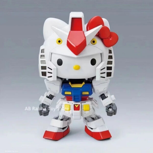 e87ed495f1489359 Bandai Gundam Hello Kitty RX-78-2SD Assembly Model SD Kt 012gto Anime Figures Pvc Statue Doll Collection Decor Kids Toys Gifts