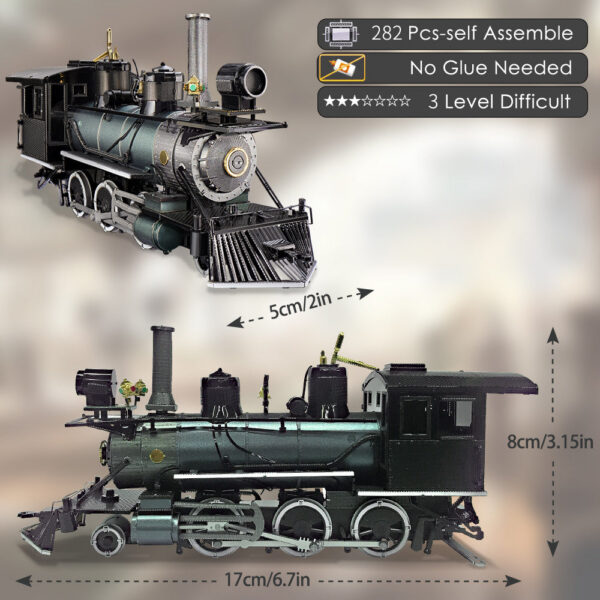 e8836f5ee48bc78d Piececool Puzzle 3d Metal Mogul Locomotive 282Pcs Assembly Model Building Kit DIY Toys for Adult