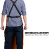 Synthetic Leather Welding Heat Flame-Resistant Heavy Duty Work Forge Apron With 6 Pockets 42Inch Large