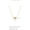 CANNER Sterling Sier Exquisite Eye Diamond Stone Pendant Necklace for Women Chain Choker Necklaces Fine Jewelry Collares