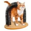 1pc Cat Arch Self Groome Pamper Feline A Massage Grooming Rubbing With Scratching Pad Toy For Cats Interactive Toys