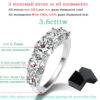 Smyoue Plated 3.6CT All Moissanite Rings for Women 5 Stones Sparkling Diamond Wedding Band S Sterling Sier Jewelry GRA