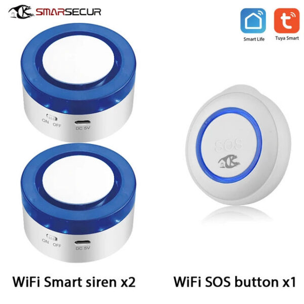 TUYA Smart WiFi Wireless SOS Emergency Home Burglar Alarm Sensor 2.4G Panic Button