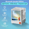 Aurora Box Projector Night Light Bluetooth Ambient Light With White Noise Stepless Dimming Beside Lamp For Bedroom Decor