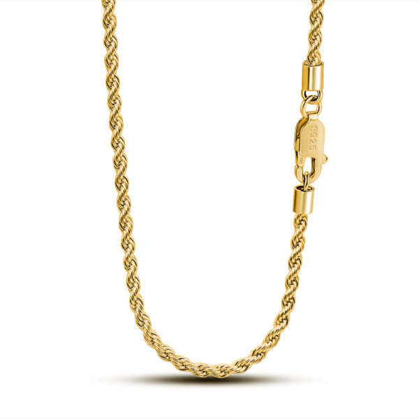 e8ed51b43f7a07bc Men 100% Sterling Sier 3mm Twist Rope Necklace Women Diamond Cut Clasp Box Chain 16-30 inch Chocker Jewelry Boy Gifts