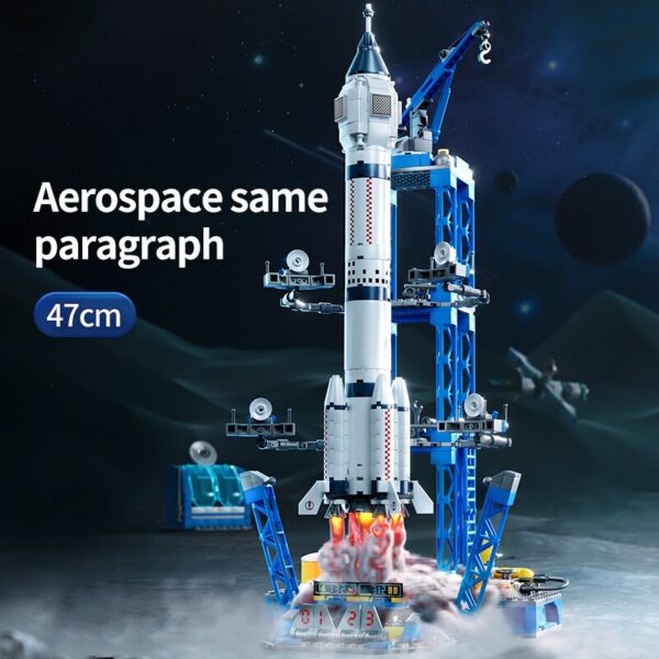 e8f1224700c4f6bb Launch Center Lunar Lander Model Building Blocks Spaceship Spaceport Figure Shuttle Rocket Bricks Construction Toys