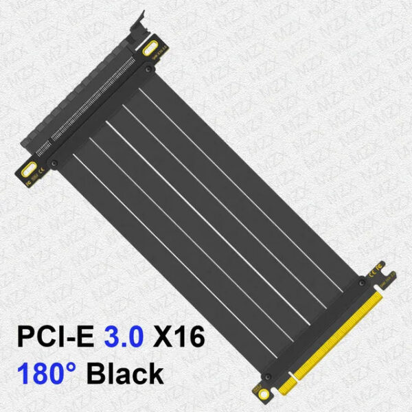 MZX PCI-E 4.0 3.0 X16 Riser Cable 90° 180° Mount Video Graphics Card Extension Shielded Flexible GPU Cord ITX Computer Connector