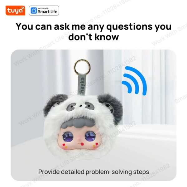 e8fb007c476fa119 Tuya Smart AI Plush Robot w/LED Eyes & Voice Control,Interactive Smart Toy USB Rechargeable Companion for Kids Gifts/Smart Home