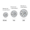 e902539de5926272 925 Sterling Silver 0.5/1/2 Carat Moissanite Round Earrings Engagement Wedding Daily Work Party Travel Luxurious Gift For Women