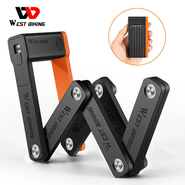 e908e7edb2fade54 WEST BIKING Foldable MTB Road Security Anti-theft Cycg Scooter Electric Bike Chain Lock Bicycle Accessories