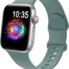 e9220c0c58f99222 TreasureMax Sport Band Compatible with Apple Watch Bands 38mm 40mm 41mm 42mm 44mm 45mm 49mm,Soft Silicone Strap Compatible for Apple Watch Series 9 Ultra 8 7 6 5 4 3 2 1 SE Men Women Grey 38/40/41MM