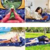 SUV Air Mattress Camping Bed Cushion Pillow, Inflatable, Car Portable Bed Back Seat (Starry Blue)