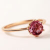 e95fd817058437bc Sterling Sier Rose gold Single diamond inlaid round candy light six-claw elegant pomegranate ruby women's ring