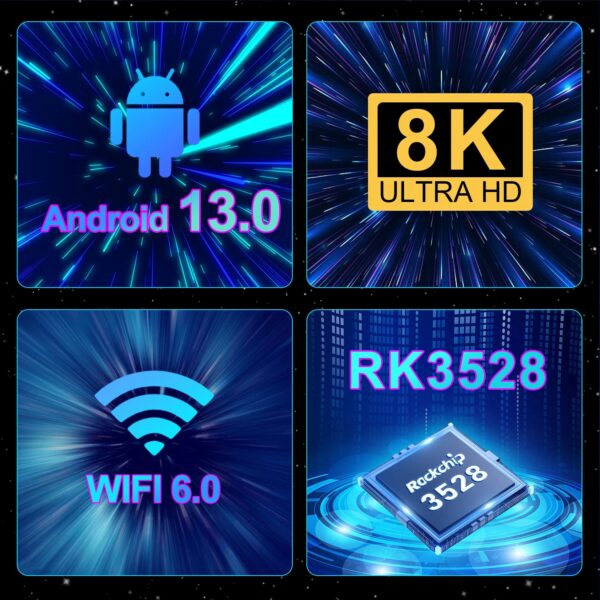 e97a99b7a796f620 Android 13 8K Ultra HD Smart TV Box Wifi6 Fast Stable Transmission Media Player 4GB64GB Large Memory Netflix Youtube ATV MAXA13