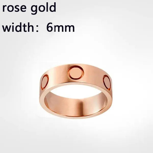 e983c6fdf19efea4 Classics Love Ring designer women 4mm 5mm 6mm Gold Plated With diamonds Designer for lovers Wedding ring Anniversary Jewelry gift with box